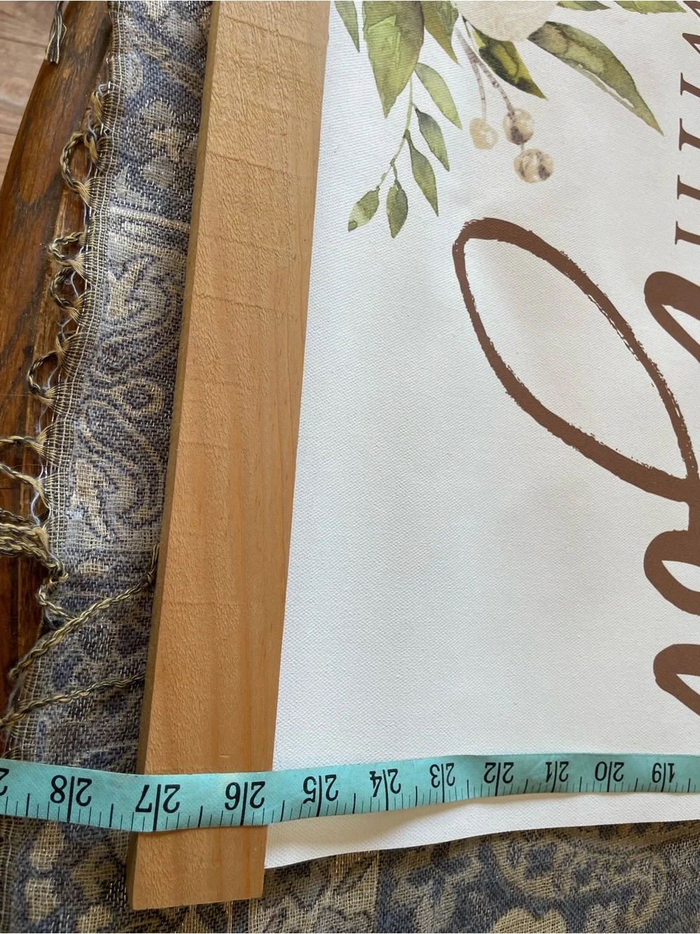 Romantic Wall Hanging Sign in Brown and Green